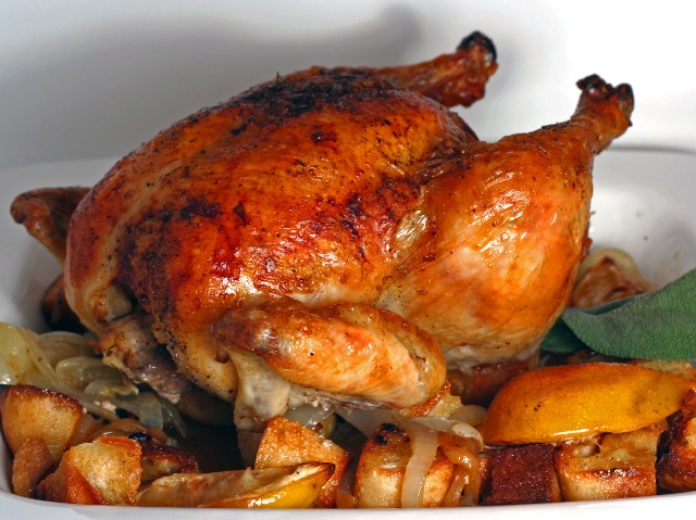 Pollo asado, completo