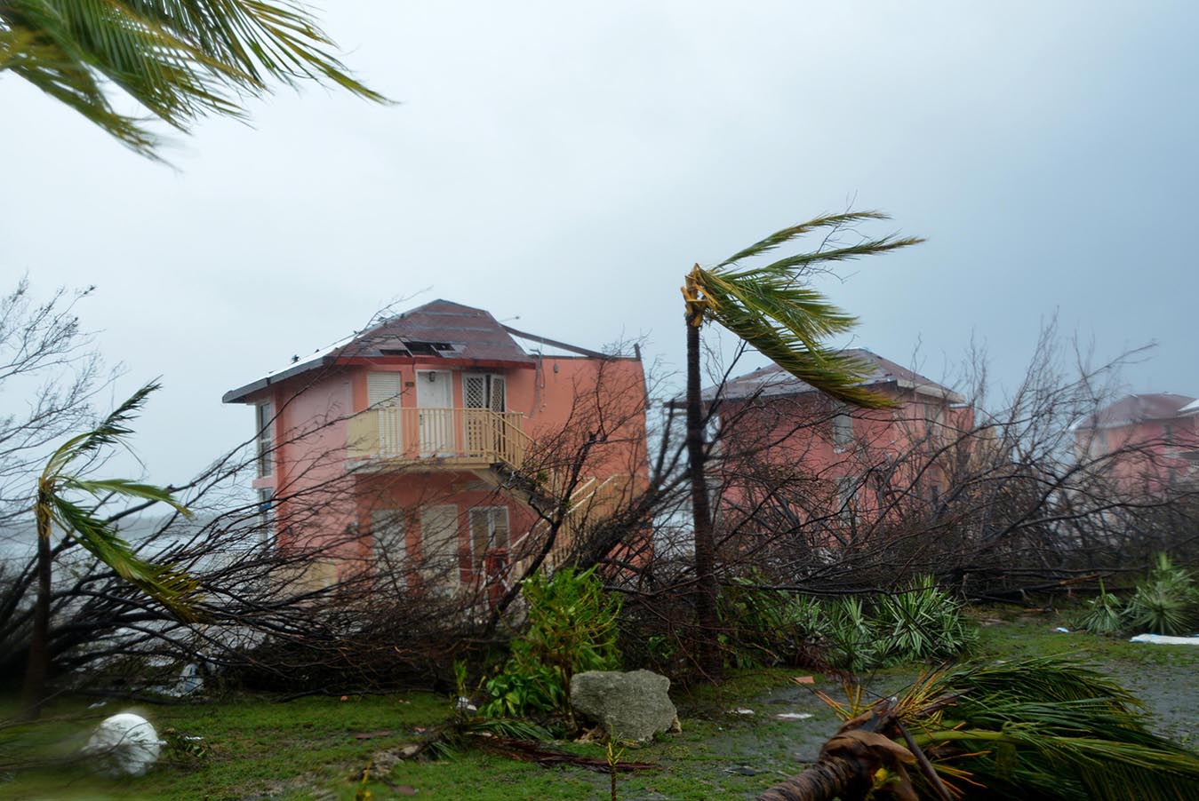 Vista de las habitaciones del Hotel Meliá Cayo Coco, deteriorado tras el paso del Huracán Irma por la cayería norte del destino turístico Jardines del Rey, en Ciego de Ávila, el 9 de septiembre de 2017.