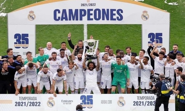 Real Madrid ganó el título de la Liga Santander Real Madrid ganó el título de la Liga Santander