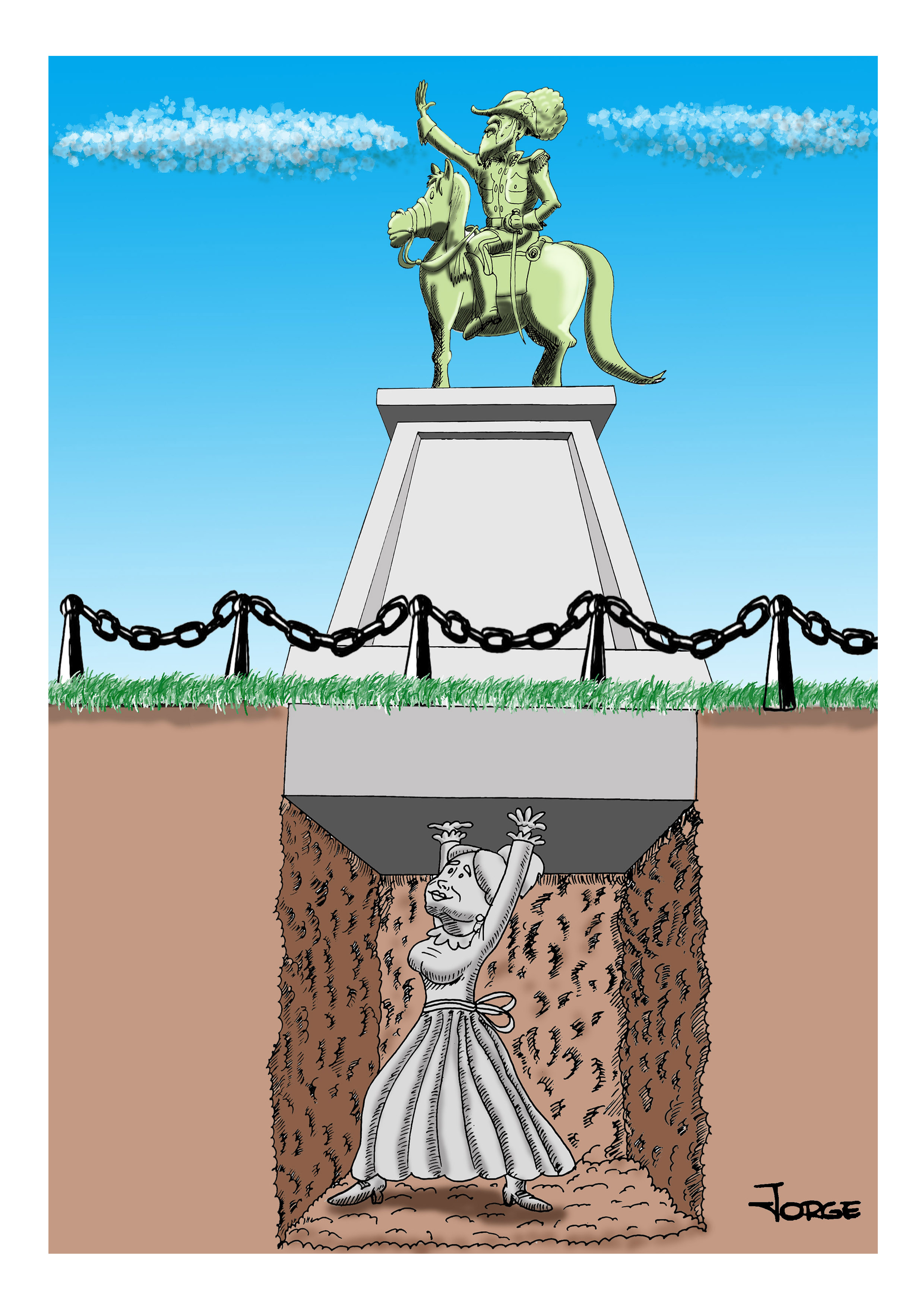 Honores, obra del caricaturista cubano Jorge Sánchez Armas Honores, obra del caricaturista cubano Jorge Sánchez Armas