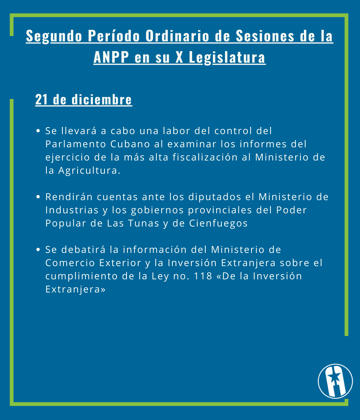 Segundo Periodo Ordinario de Sesiones de la ANPP orden del dia 21 dic Segundo Periodo Ordinario de Sesiones de la ANPP orden del dia 21 dic