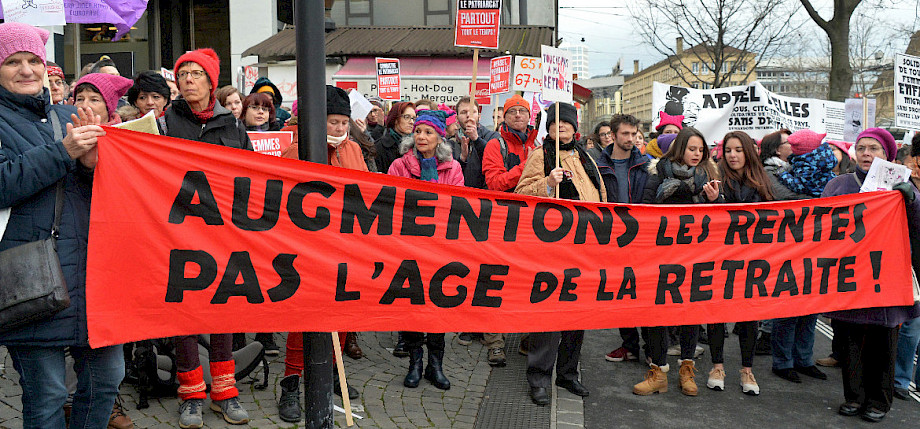 Sindicalistas en Suiza