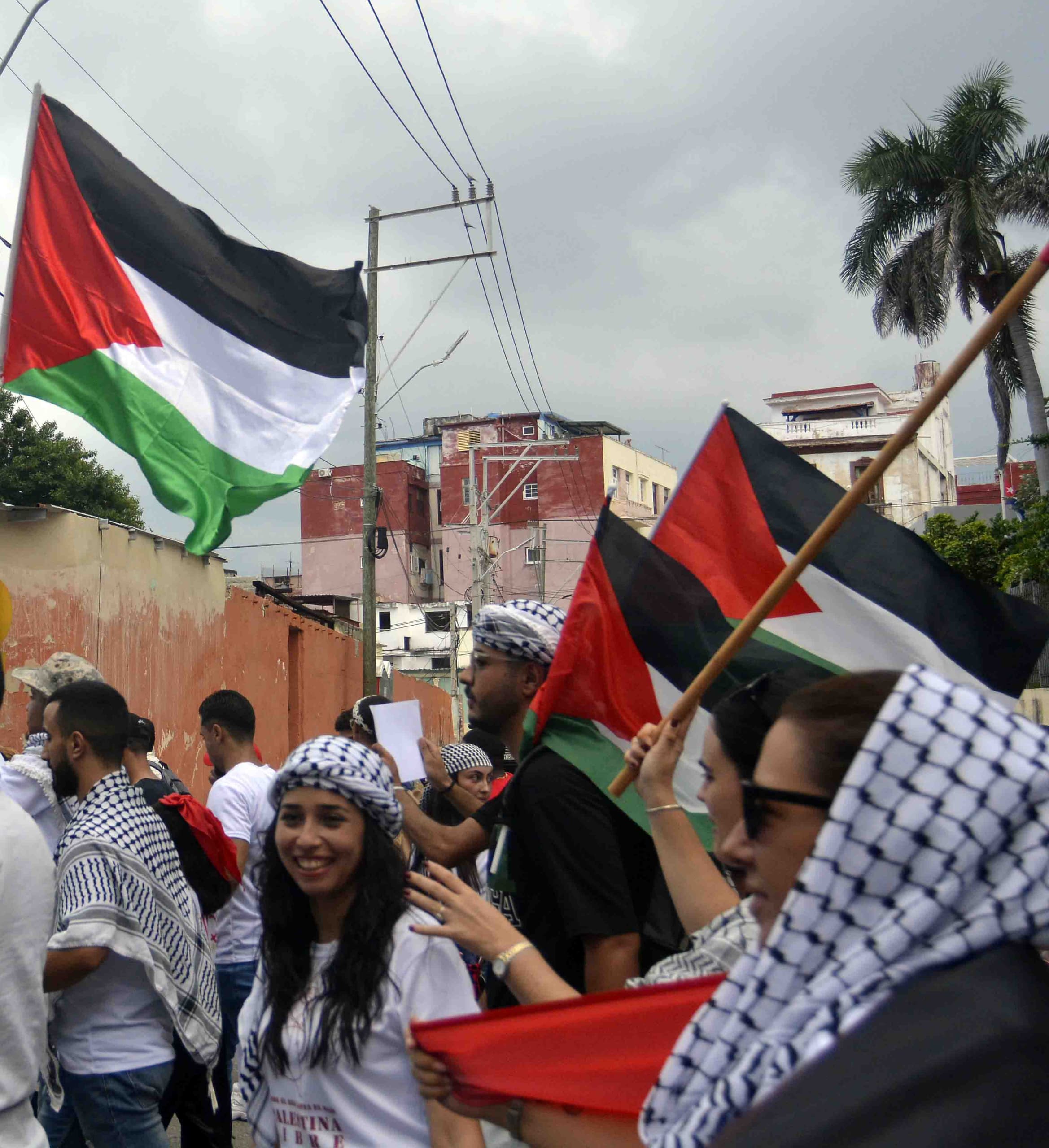 La Habana marcha en solidaridad con Palestina. La Habana marcha en solidaridad con Palestina.