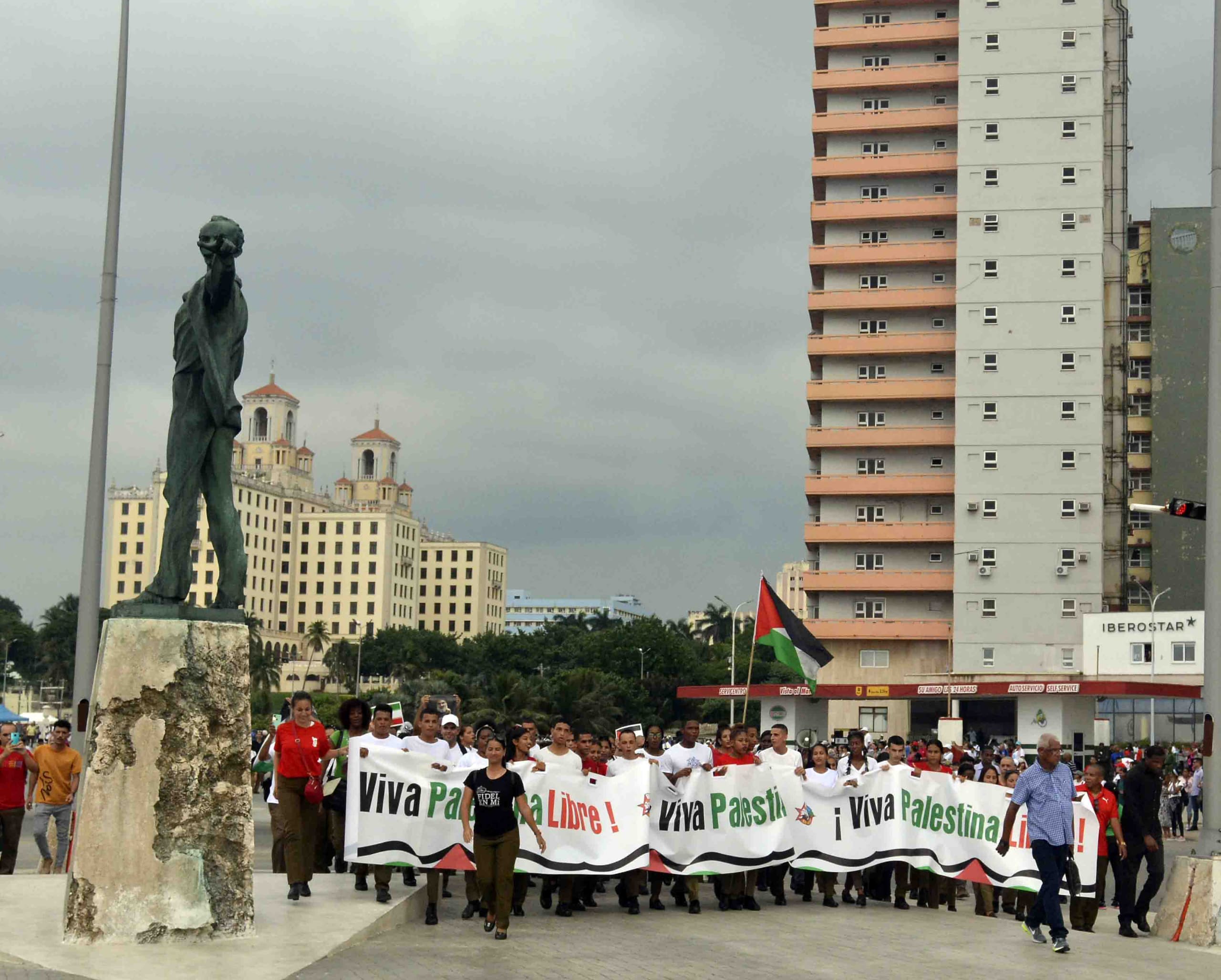 La Habana marcha en solidaridad con Palestina. La Habana marcha en solidaridad con Palestina.