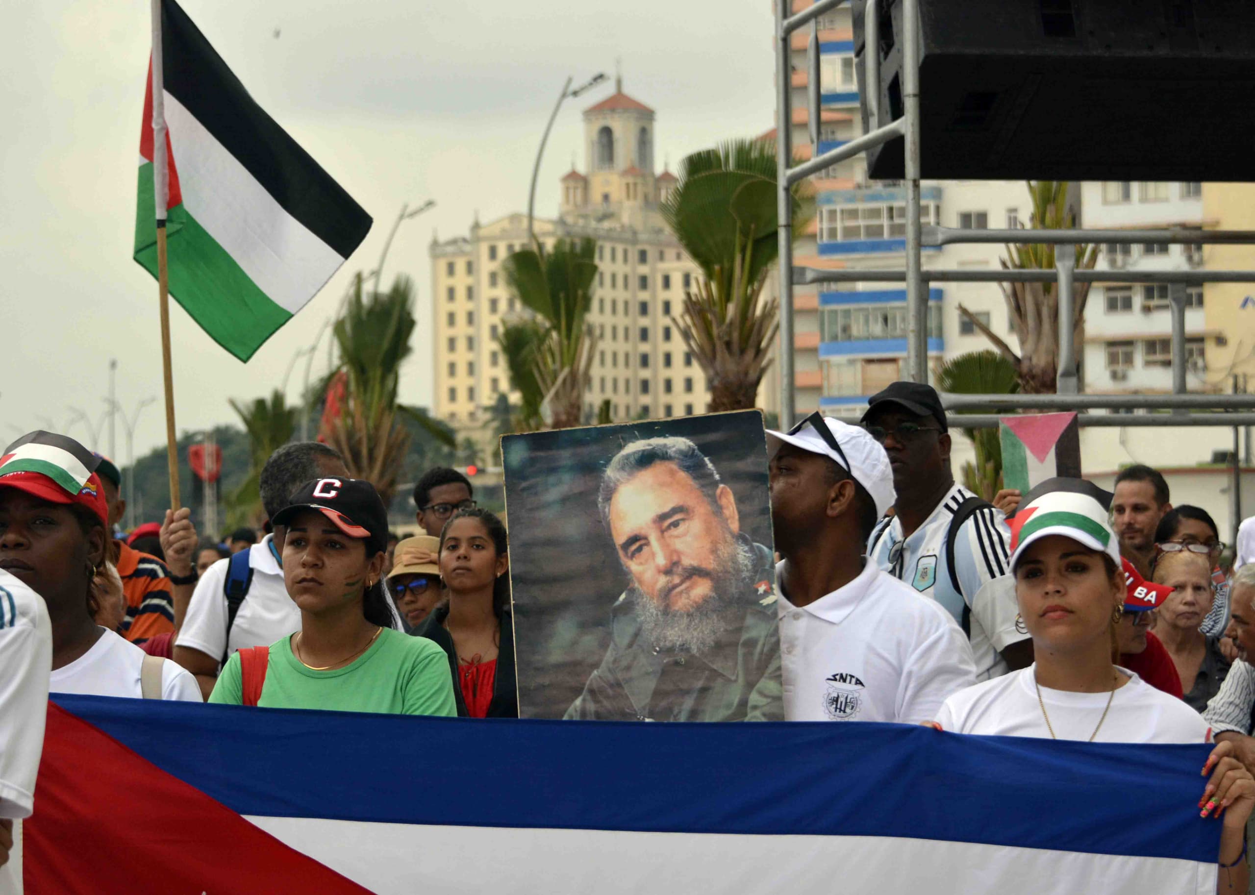 La Habana marcha en solidaridad con Palestina. La Habana marcha en solidaridad con Palestina.