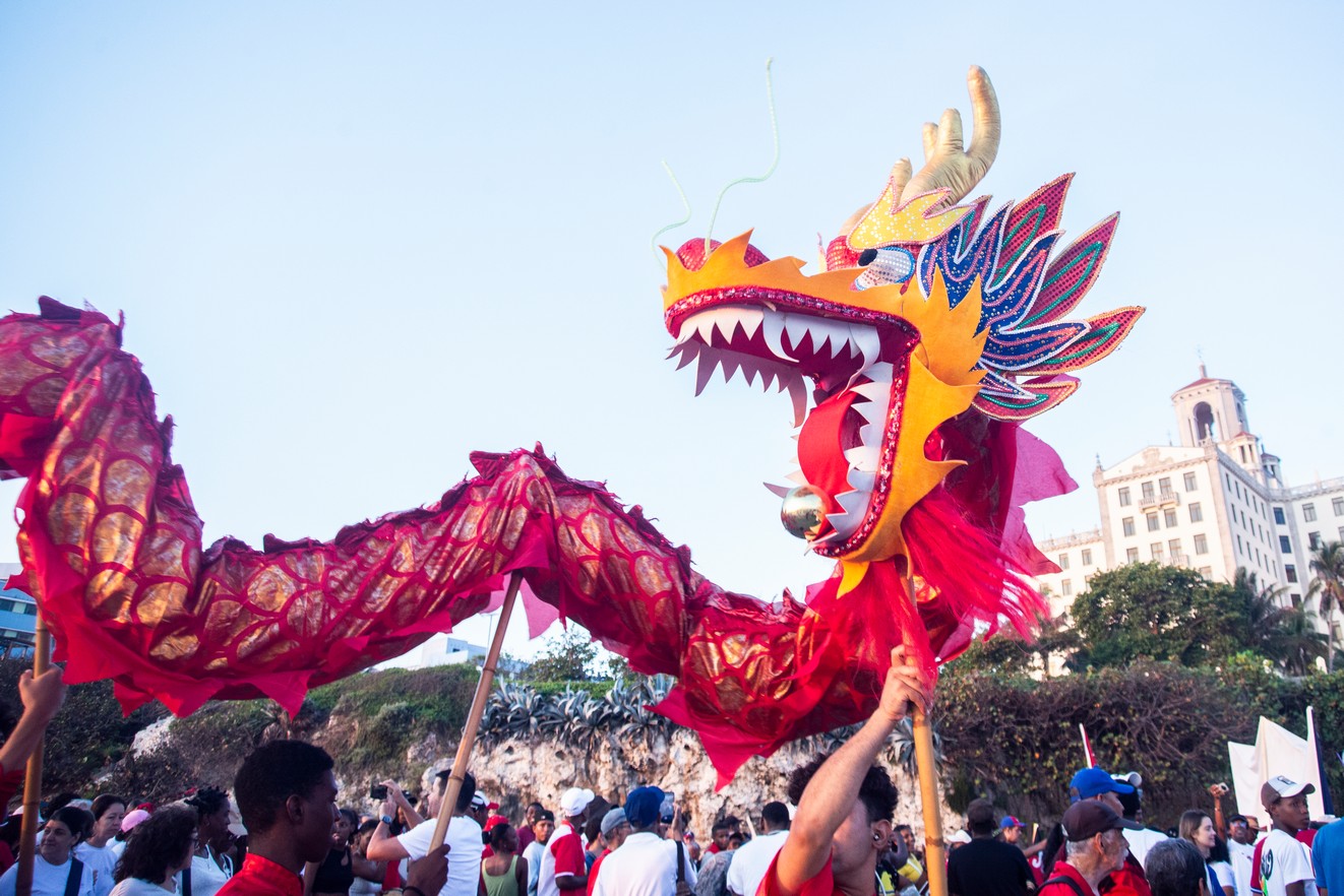 Desfile por el primero de mayo en La Habana