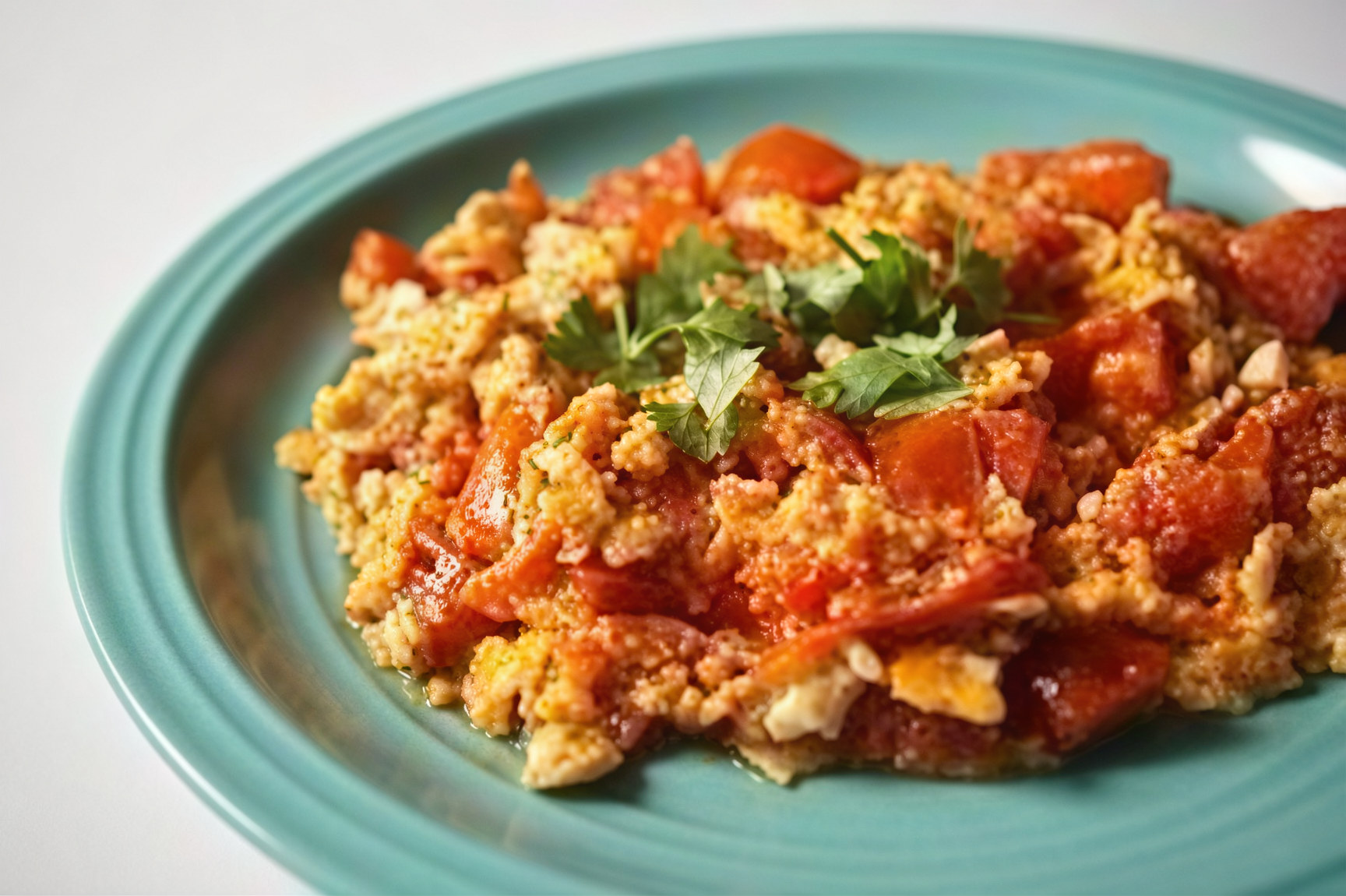 Huevos revueltos con cebolla Huevos revueltos con cebolla
