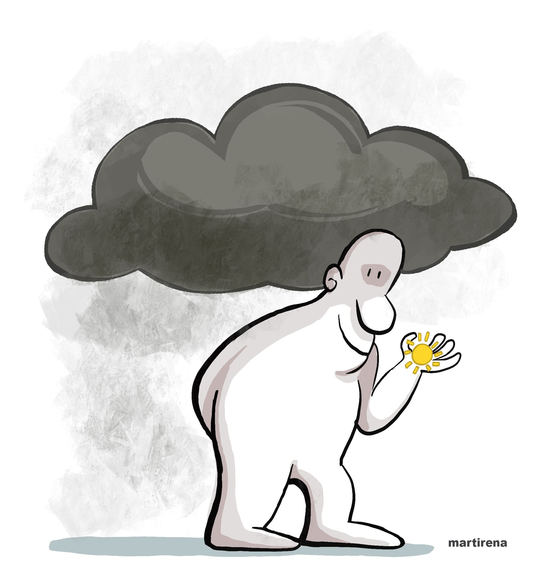  Si no tenemos el ánimo para sentirlas, las abundantes cosas malas nos ahogarán. (Ilustración: Alfredo Lorenzo Martirena Hernández/Cubahora)